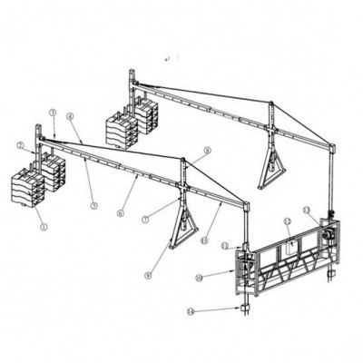 Huiyang ZLP installation platform of curtain wall and external components